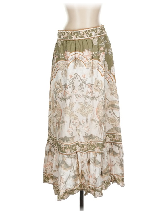 Rachel Zoe Dresses & Skirts - Rachel Zoe Ruffle Tiered Floral Tropical Print Midi Skirt
